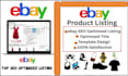 create ebay SEO listings and product listings professionally