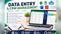 data entry CRM data management, data cleaning and web research