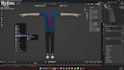 model low poly clothes, rig characters and retarget motion