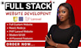 build rebuild website development as full stack developer, front end developer