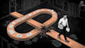 2d animation video in black screen