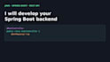 develop java spring boot rest API and backend