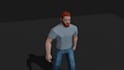 create psx ps1 ps2 retro style low poly character for horror game
