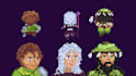 pixel art 8 16bit character for game sprite sheet animation
