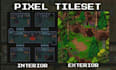 seamless pixel art tileset, tilemap, pixel art scene, platformer game assets