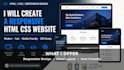 a responsive HTML CSS website