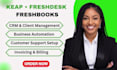setup keap freshdesk and freshbooks business workflows