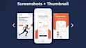 design app screenshots for app store and play store with video thumbnail