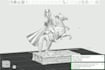 sculpt 3d character, statue and stl file for 3d printing