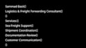 provide logistics, freight forwarding and export documentation consulting