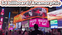 do 3d anamorphic display, 3d cgi product ,3d billboard animation with led screen