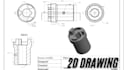 create 2d mechanical drawings, 3d modeling for print file