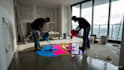 do ai transformation epoxy floor and before after time lapse video