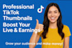 design an eye catching tiktok thumbnail