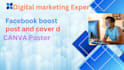 do social media post design, facebook ad creative , canva templates