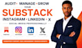 audit manage grow your substack instagram linkedin x social media professionally