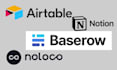 airtable,marketplace, baserow, notion, noloco, softr expert
