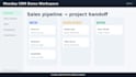 build a monday CRM dashboard with sales KPI reporting and project task tracking