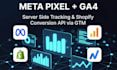 setup meta pixel, ga4, server side tracking and shopify conversion api via GTM