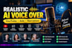 create realistic ai voice over for youtube ads and narration