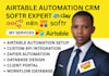 build airtable CRM and client portal with automation using softr and n8n
