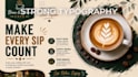 design brand focused cafe 2d , 3d posters and flyers