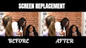do realistic screen replacement with motion tracking