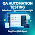 do QA automation testing using selenium, cypress, and playwright