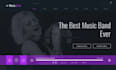 create a modern music website for artists, djs, bands, musicians record label
