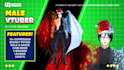create custom live2d male vtuber model for avatar streamer