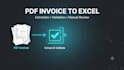 convert PDF invoices to excel with validation
