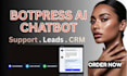 build botpress ai chatbot for website support and lead capture