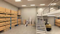 create 3d industrial animation warehouse automation conveyor system