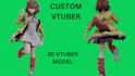 create a custom 3d vtuber model vriod vtuber rigging and anime avatar for vrchat