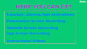 do screen recording, screen casting, screen capture with subtitles