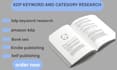 do amazon KDP keywords, category, write and do  research for your kd