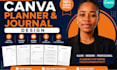 design canva planner, canva journal and canva templates
