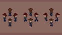 pixel art character top down character sprite sheet animation 16bit game assests