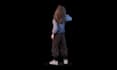create a stylized 3d game character model for mobile and pc games, and printing