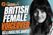 record a female british voiceover