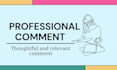 read your blog and will write high quality comments
