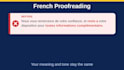 proofread and correct your french text, spelling and grammar