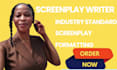 write screenplay, screenwriting, movie script, movie script writing