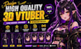 design high quality 3d vtuber vrm model rigged and stream ready