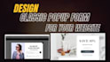 design classical high converting popup form, newsletter signup squarespace form