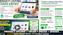 do product listing and data entry professionally