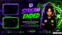 animate twitch or kick overlays pack, custom logo, screens, emotes, transition
