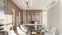 model and render a modern luxury office interior in 3d