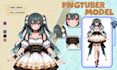 design custom anime pngtuber model for streaming on twitch or youtube