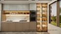 design a modular kitchen interior with realistic 3d visuals